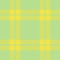 Plaid seamless pattern in yellow. Check fabric texture. Vector textile print.