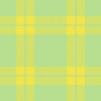 Plaid seamless pattern in yellow. Check fabric texture. Vector textile print.