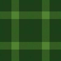 Plaid seamless pattern in green. Check fabric texture. Vector textile print.