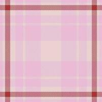 Plaid check pattern in pink. Seamless fabric texture. Tartan textile print. vector