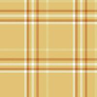 Textile pattern texture of seamless plaid fabric with a vector background tartan check.