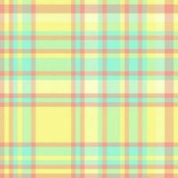 Plaid textile fabric of seamless background tartan with a vector texture check pattern.