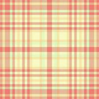 Fabric seamless pattern of tartan check textile with a plaid vector texture background.