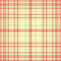 Fabric seamless pattern of tartan check textile with a plaid vector texture background.