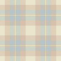 Seamless check textile of plaid pattern fabric with a background tartan vector texture.