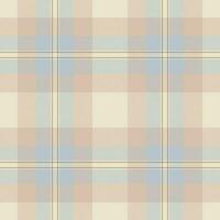 Seamless check textile of plaid pattern fabric with a background tartan vector texture.