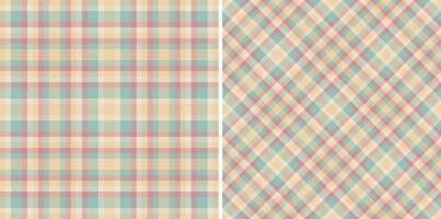 Plaid fabric textile of tartan check seamless with a background texture pattern vector. vector