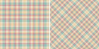 Plaid fabric textile of tartan check seamless with a background texture pattern vector. vector