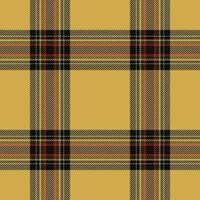 Plaid seamless pattern in orange. Check fabric texture. Vector textile print.