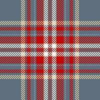 Plaid check pattern. Seamless fabric texture. Tartan textile print. vector