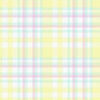 Seamless background texture of textile vector plaid with a tartan check pattern fabric.