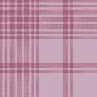 Plaid check pattern in pink. Seamless fabric texture. Tartan textile print. vector