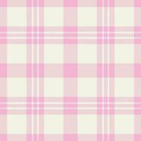 Plaid seamless pattern. Check fabric texture. Vector textile print.