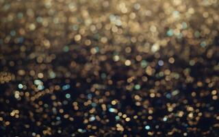 Background of abstract glitter lights with boke. Gold and black de focused boken effect. AI Generative photo