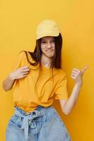 optimistic young woman Youth style casual wear Lifestyle unaltered photo