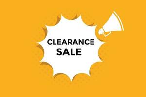Clearance sale button web banner templates. Vector Illustration