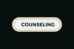 Counseling button web banner templates. Vector Illustration