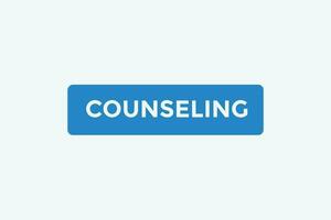 Counseling button web banner templates. Vector Illustration