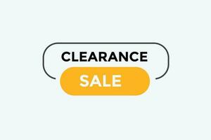 Clearance sale button web banner templates. Vector Illustration