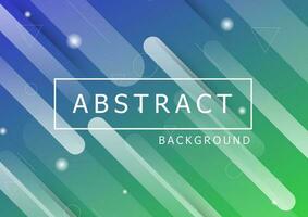 Green and blue abstract geometric background with dynamic shapes vector