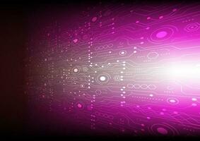 perspectiva tecnología rosado antecedentes con de alta tecnología digital datos conexión vector