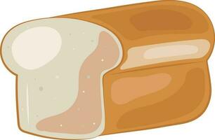 White Bread Loaf Toast Illustration Graphic Element Art Card vector