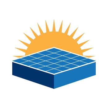 Solar panel icon vector