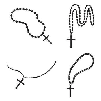Rosary icon vector