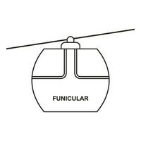 funicular icon vector