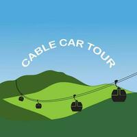 cable coche excursión icono vector