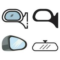 Car rearview mirror icon vector