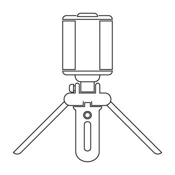 Tripod icon vector