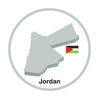 Jordan map icon vector