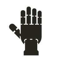 icono de mano de robot vector