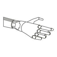 icono de mano de robot vector