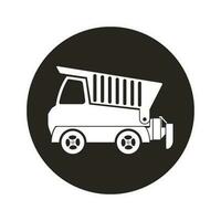 Earthmoving truck icon vector