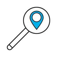 Map search icon vector