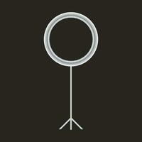Ring light, led lamp icon vector