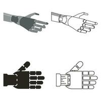 Robot hand icon vector