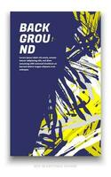 Abstract grunge background cover design with brush strokes concept. Design element for posters, magazines, book covers, brochure template, flyer, presentation. vector