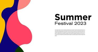 Vector Colorful Liquid Abstract Background for Summer Festival 2023