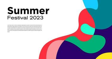 vector vistoso líquido resumen antecedentes para verano festival 2023