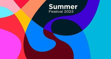vector vistoso resumen fluido antecedentes para verano festival 2023