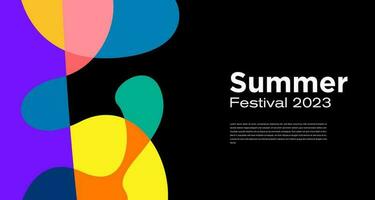 Vector Colorful Liquid Abstract Background for Summer Festival 2023