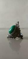 fashion - green agate ring photography photo