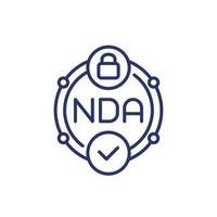 NDA line icon, Non disclosure agreement vector
