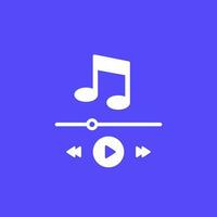 Music player vector design with play button
