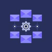 email automation service icon, flat vector