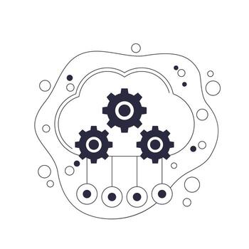 cloud computing icon, vector design