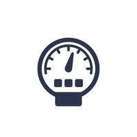 Gas meter icon on white vector